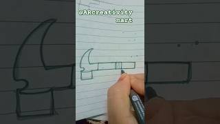 How to draw a hammer funnyshorts ARcreativitynarteasyartforkidsshortsviral easydrawing viral [upl. by Oruhtra]