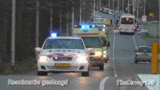 Brandweer politie en ambulance met hoge spoed naar REANIMATIE Rozenburg Zh  Spoedtransport [upl. by Ahsaret]