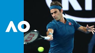 Denis Istomin v Roger Federer match highlights 1R  Australian Open 2019 [upl. by Eahsram]