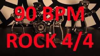 90 BPM  ROCK  44 Drum Track  Metronome  Drum Beat [upl. by Tamberg]