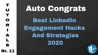 Auto Congrats Linkedin  Best Automated LinkedIn Engagement Hacks And Strategies [upl. by Arvo]