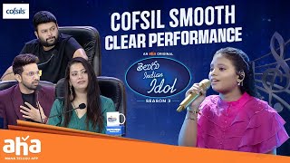 Telugu Indian Idol 3  Cofsil Smooth and Clear Performance  Thaman Karthik Geetha  ahavideoIN [upl. by Bohman]