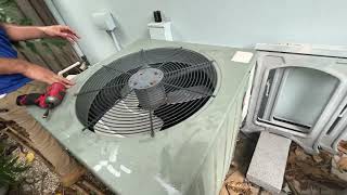 How to clean the coils on a Rheem AC Condenser [upl. by Weider]