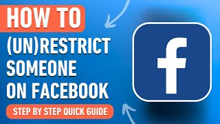 How to Restrict and Unrestrict someone on Facebook Super Easy Tutorial [upl. by Sirenay]