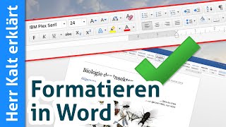 Texte in Word Formatieren – Einfacher Einstieg in die Textverarbeitung [upl. by Airdnal]