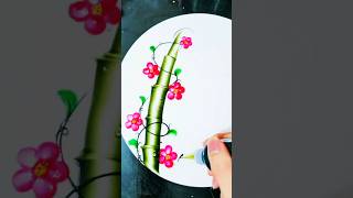 easy flower painting in acrylics 😍 youtubeshorts art drawing [upl. by Lesig585]