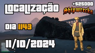 GTA ONLINE BAÚ DO TESOURO NÁUFRAGO LOCALIZAÇÃO FARRAPOS DE TRAJE SHIPWRECK DIA1143 11102024 [upl. by Itch]