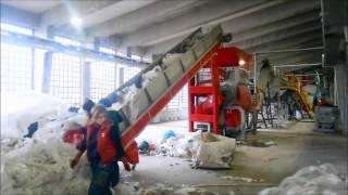 1000 kgh LLDPE WASHING  GRANULATING LINE [upl. by Llahsram964]