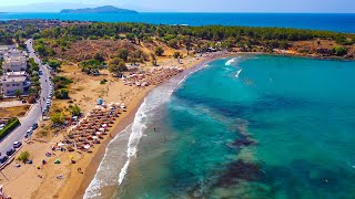 Golden beach Chrissi akti Chania Crete Greece [upl. by Seely592]