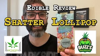 Edible Review  Higher Fire Peppermint Shatter Lollipop  Buzzs Bulk Buffet [upl. by Carisa]