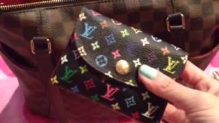 Whats in my Louis Vuitton Totally Damier Ebene MM 42014 [upl. by Hebe]