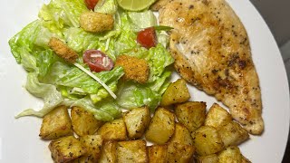 Chicken Breast Potatoes amp Caesar Salad 😋 [upl. by Pauly]