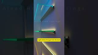 Glowing glass shelf lights can be used in wine cabinets and wardrobeslamp light led smarthome [upl. by Hearsh]