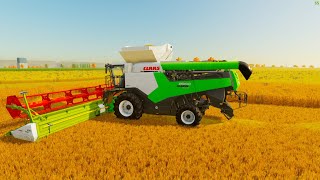 FS22 TRITICALE HARVESTING WITH 2 COMBINE NEW HORIZONS FARM [upl. by Ahsekim]