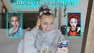 REACTING TO MY OLD MUSICLLYS  Kayla Davis [upl. by Keri]