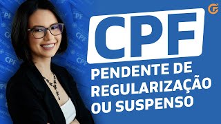 CPF PENDENTE DE REGULARIZAÇÃO OU SUSPENSO APRENDA O QUE FAZER [upl. by Aleris941]