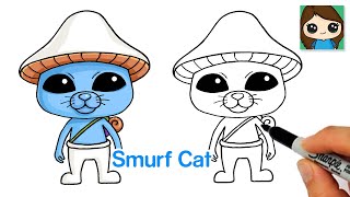 How to Draw Smurf Cat [upl. by Schweiker]