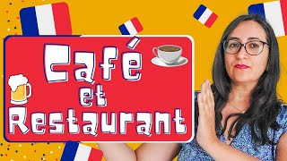 Au CAFÉ et RESTAURANT  Vocabulaire de français 🇨🇵 à connaître [upl. by Hopper]