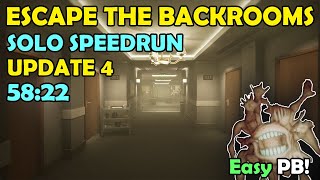 Escape The Backrooms SOLO Speedrun  UPDATE 4 5822 [upl. by Joab577]