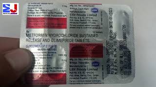 Glycomet Gp2 Forte Tablet  Glimepride 2mg amp metformin 1000mg tablet  use side effects review Hindi [upl. by Andee]