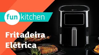 Fritadeira Elétrica Air Fryer 45L Preta – FUN KITCHEN [upl. by Cassaundra]