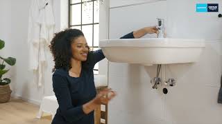 Easy installation with GROHE QuickFix for your basin tap with popup waste set [upl. by Basir]