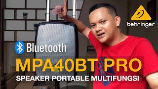 Wireless Speaker Bluetooth Portable Multifungsi Behringer MPA40BT PRO  Review amp Test Sound System [upl. by Ainslie74]