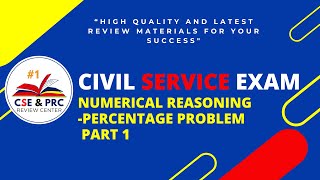 Civil Service Exam Drill for 2024 NUMERICAL REASONING Percentage Problem Part 1 [upl. by Berget]