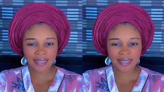 How to tie simple round gelethe easiest round gele tutorial [upl. by Noira]