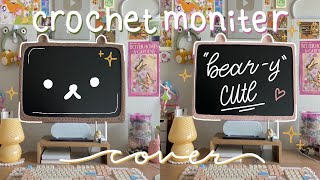 how to crochet a bear monitor cover 🐻💕✨  Hayhay Crochet [upl. by Jaquelin]