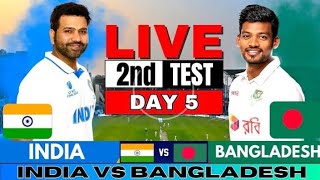 India vs Bangladesh 2nd test day 5 match live today score matchIND vs BAN [upl. by Hna]