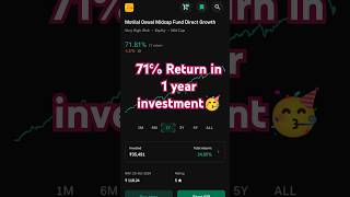 💥Motilal Oswal Midcap Fund Direct growth 😱 71℅ Return in 1 Year Investment Sip Lumpsum🥳 [upl. by Armanda47]