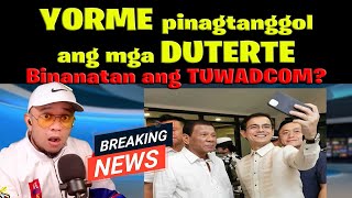 YORME pinagtanggol ang mga DUTERTE [upl. by Krenek]