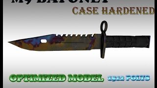 CSGO M9 BAYONET Case hardened HD skin for cs 16 [upl. by Naz]