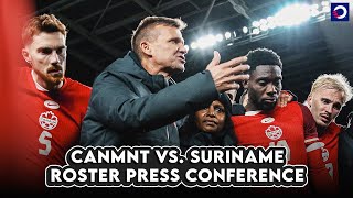 PRESS CONFERENCE 🎙️ Jesse Marsch on CanMNT roster for Suriname matchups 🇨🇦 [upl. by Duquette281]