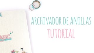 Cómo hacer un archivador de anillas  TUTORIAL de Scrapbook [upl. by Atteynek875]