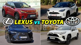 Toyota or Lexus Toyota Yaris Cross vs Lexus LBX CHR amp Corolla Cross vs Lexus UX amp RAV4 vs NX [upl. by Redneval146]