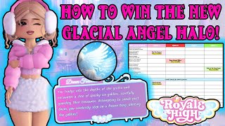 How To Win The NEW GLACIAL ANGEL HALO GLITTERFROST 2024 Royale High Halo Answers [upl. by Carrissa]