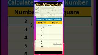 Calculate square root in excel excel shorts [upl. by Alrrats933]