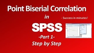 Point Biserial Correlation in SPSS Part 1 [upl. by Dobrinsky770]