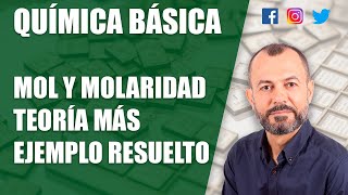 Mol y molaridad teoría más ejercicios resueltos  rápido y fácil [upl. by Etsirk820]