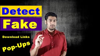 How to detect fake Download Links PopUps  Ads In Hindi [upl. by Charita]