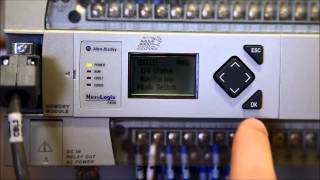 Download a Program to a MicroLogix 1400 PLC via Memory Module Using the LCD Screen [upl. by Akienahs]