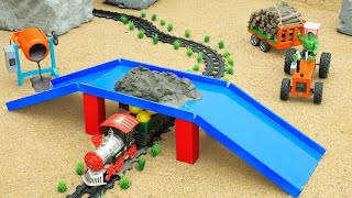 diy tractor making mini concrete bridge for truck safety science project‪MiniCreative1‬  keepvilla [upl. by Akenor]