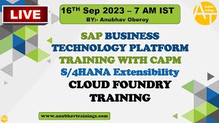 SAP BTP Training for Developers  CAPM Training for Professionals LIVE contactanubhavtrainingscom [upl. by Eylsel127]