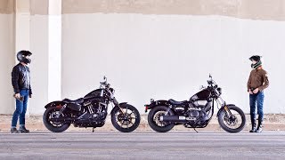 2017 HarleyDavidson Sportster Iron 883 Vs Yamaha Star Bolt [upl. by Ahsehat2]