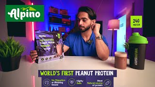 Alpino Supernatural Peanut Protein Powder Review  Best Protein In India  24g Protein  100 Vegan [upl. by Caddric]