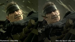 Metal Gear Solid 4  Rog Ally Vs PS3  720p1080p [upl. by Anallese]