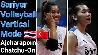 Moksri ChatchuOn amp Ajcharaporn Kongyot with Sariyer Volleyball club 2023 [upl. by Acquah]