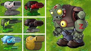 PVZ 1 Fusion Challenge  1 All Fusion Peashooters Vs 1 Robot Gargantuar  EXTRA  Who Will Win [upl. by Raffo]